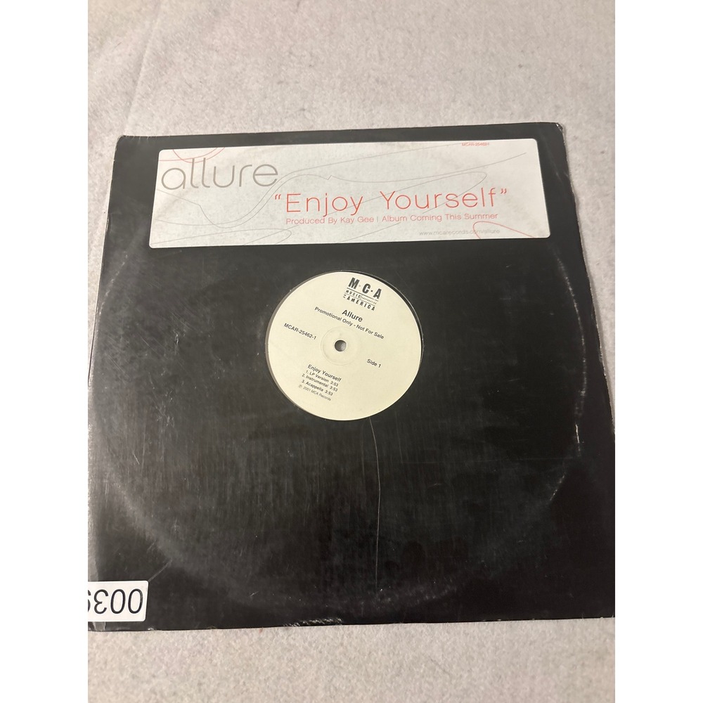Allure Enjoy Yourself Promo 12" Vinyl Single‎ 2001 MCA Records MCAR-25462-1 Good